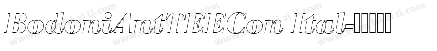 BodoniAntTEECon Ital字体转换
